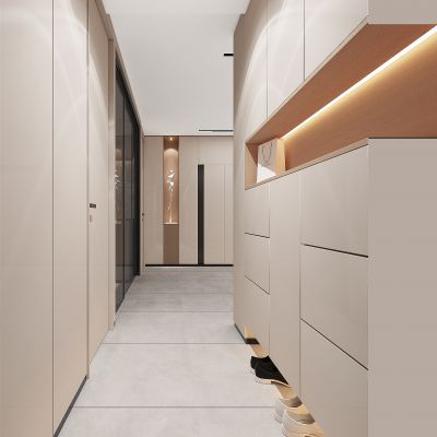 现代风格入户玄关，现代极简入户玄关，入户玄关