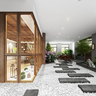 自然风过道,侘寂风过道,原木风过道,植物,摆件,家具,挂画