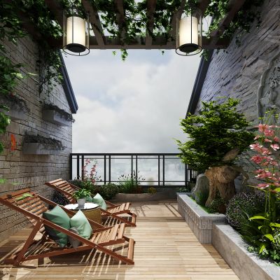 现代休闲阳台