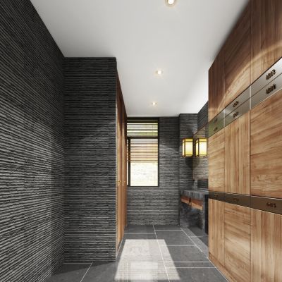 原木风卫生间,植物,摆件,家具,挂画