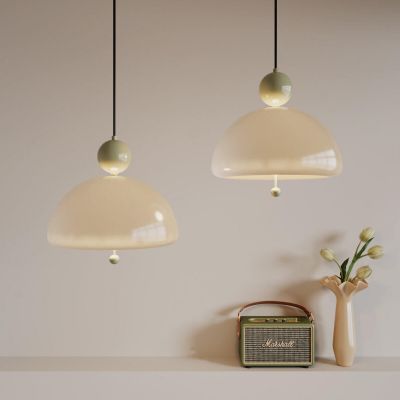 奶油风吊灯 蘑菇吊灯