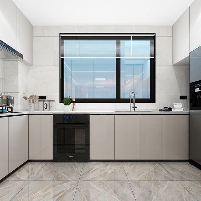 现代风格厨房，极简厨房，现代极简厨房，厨房厨具