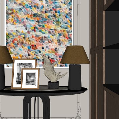 现代，法式，玄关