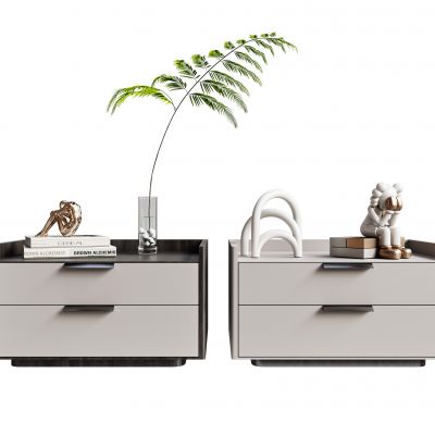 现代床头柜组合