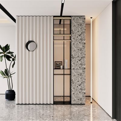 现代，轻奢，玄关柜