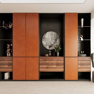 轻奢，柜子，装饰柜，高级灰，爱马仕穿橙