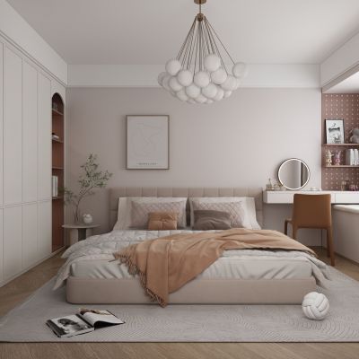 现代奶油风卧室