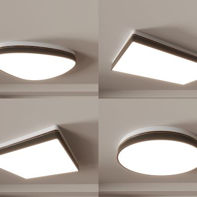 现代简约卧室灯   高端大气客厅灯    吸顶灯    圆形灯具组SU模型