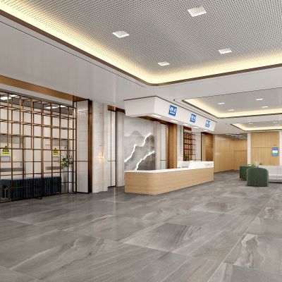 医院体检大厅休息区