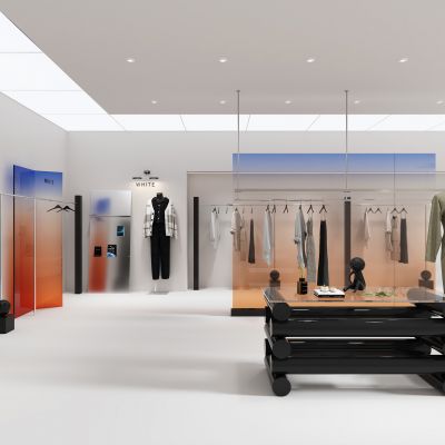 黑白风高档服装店