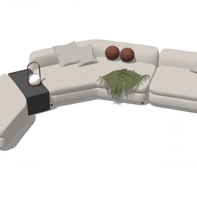 现代风格多人沙发3D模型