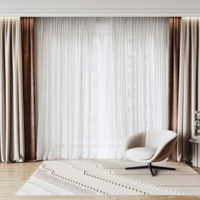 现代窗帘 窗纱