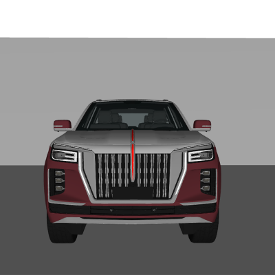 红色红旗SUV汽车