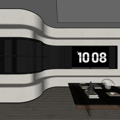 侘寂，异形，弧形，电视机墙柜