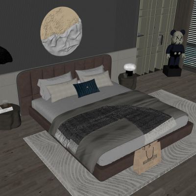 意大利Minotti 现代双人床