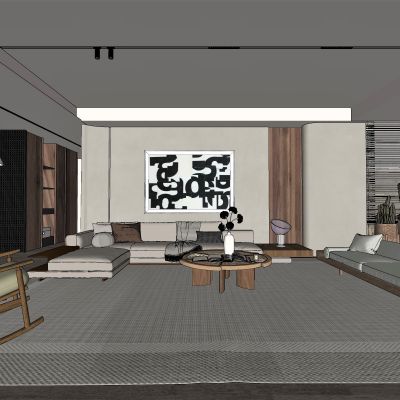 侘寂，中古，客厅，沙发组合