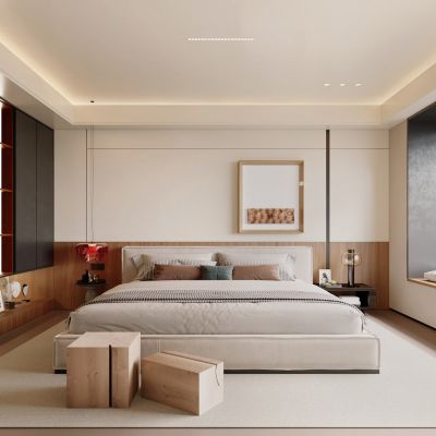 侘寂，中古，卧室，床品，飘窗