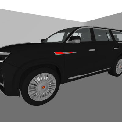 现代黑色SUV红旗汽车
