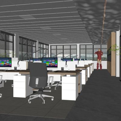 现代公共办公区