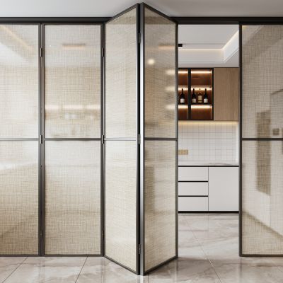 现代夹丝玻璃推拉门 厨房 厨房推拉门 玻璃门