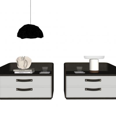 现代床头柜组合