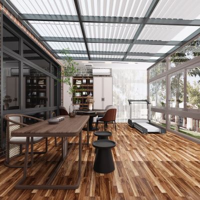 现代阳光房，茶室，休闲区，阳光房，露台