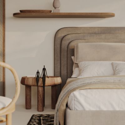 侘寂风简约主卧，摆件