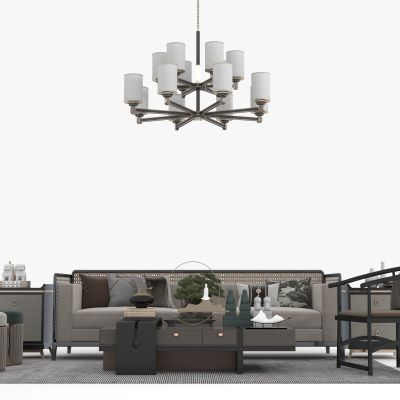 新中式沙发组件