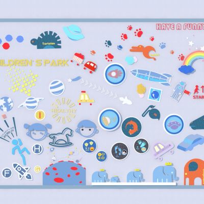 现代儿童墙面挂件 儿童房装饰 儿童乐园装饰