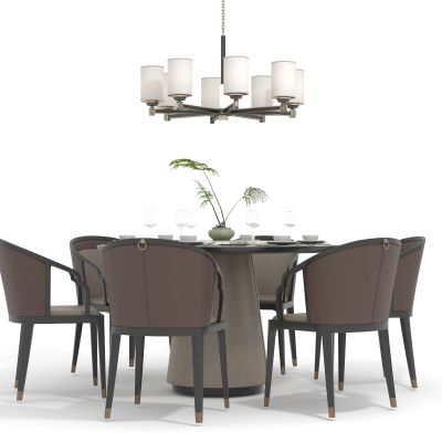 新中式餐桌组件