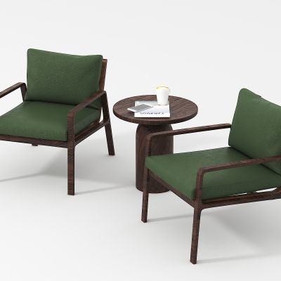 现代休闲椅边几组合