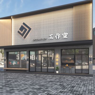 现代门头门面3D模型