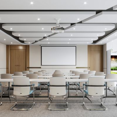 现代会议室 会议桌 办公椅 办公室