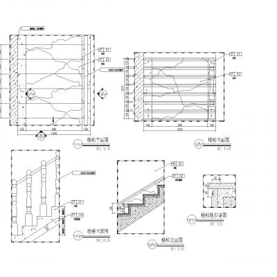 欧式室内楼梯大样图