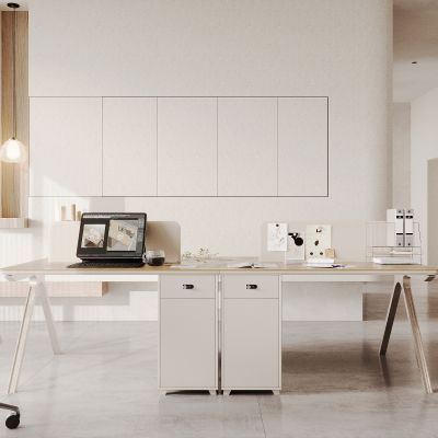 现代简约办公桌椅组合