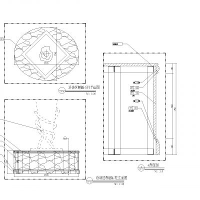 欧式椭圆石柱大样图