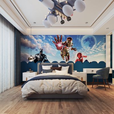 现代男孩房卧室小孩房