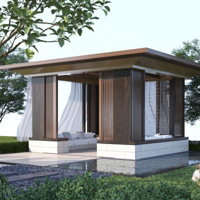 新中式亭子3D模型