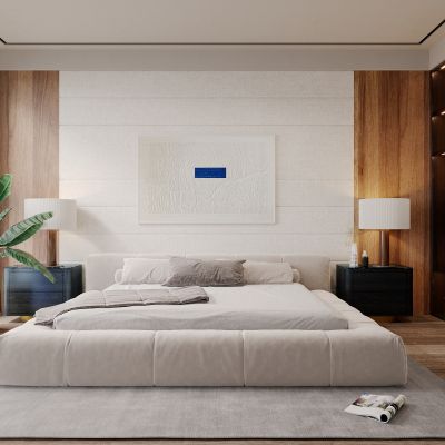 侘寂，现代，中古，卧室，高级灰，原木，床品