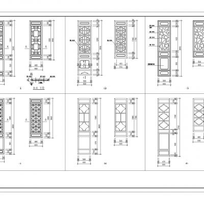 古典门窗立面图图库