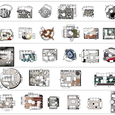 最新高质量CAD带地毯贴图图库（含遮照）