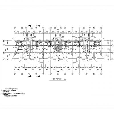 部队多层宿舍楼建筑施工图