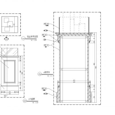 欧式立柱精品柜大样图.