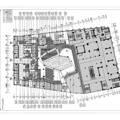 某小吃城套完整施工图附带效果图