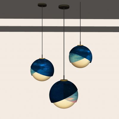 su现代简约 大气高档 客厅灯 卧室灯 星空吊灯 球形灯具组