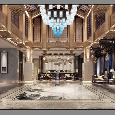 酒店大堂施工图及效果图