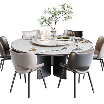 现代餐桌椅组合