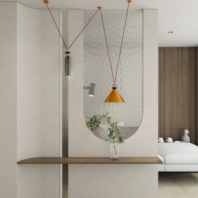 轻奢诧寂风雕花玻璃玄关