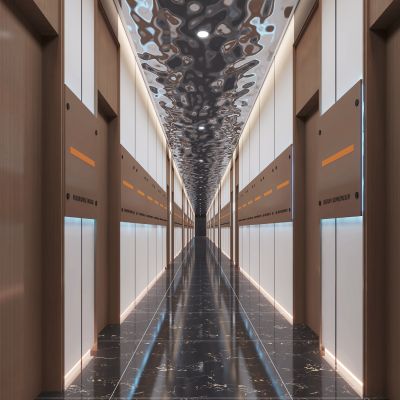 现代酒店过道走廊