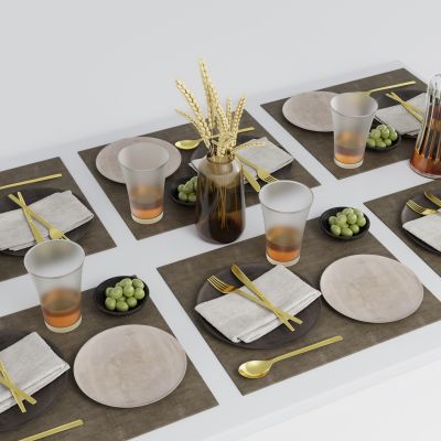 现代餐具组合 餐桌摆件 餐具用品 厨房用品 厨房用品组合 厨房摆件